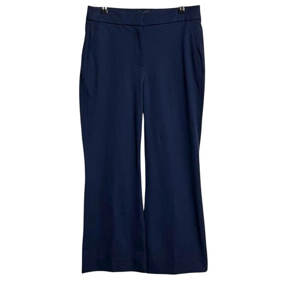 J.Crew NWT Hayden Kickout Pants Women’s 4 Navy Bi-Stretch Crop Tailored Work - Picture 2 of 14